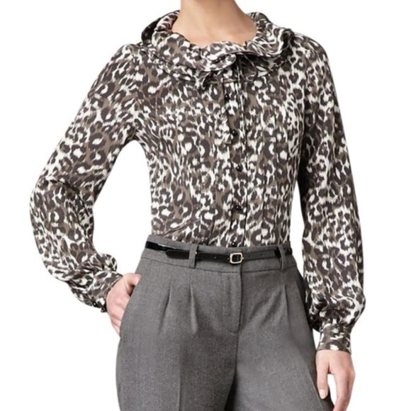 Tops - Kate Spade button up leopard blouse